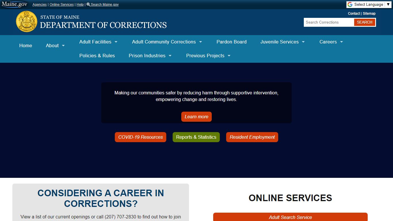Department of Corrections - Maine